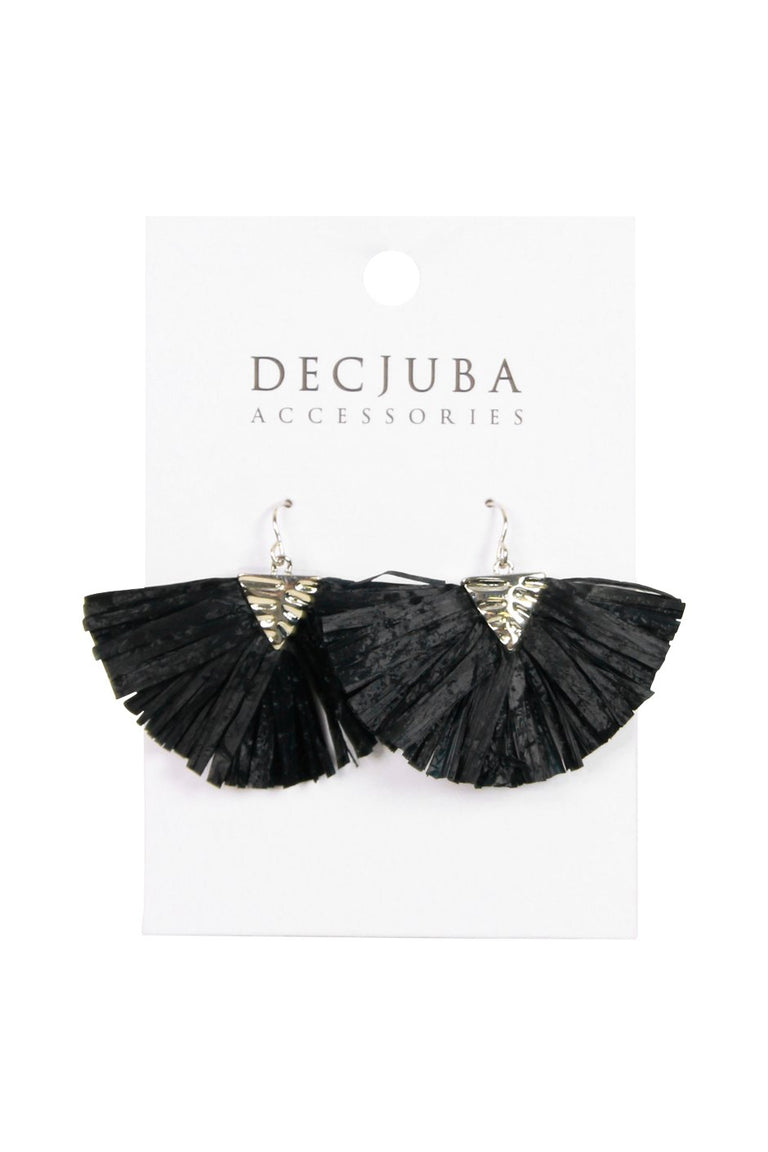 [TEST] Small Raffia Tassel Earrings