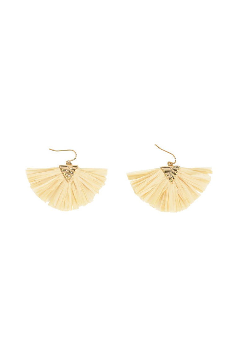 [TEST] Small Raffia Tassel Earrings