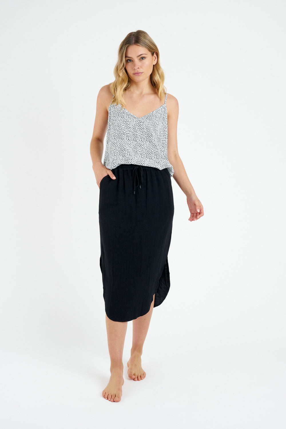 [TEST] Taleana Drawstring Midi Skirt