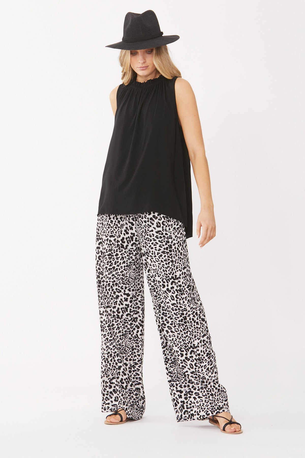 [TEST] Charlotte Wideleg Print Pant