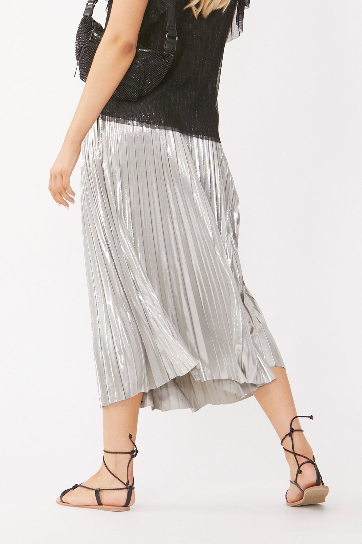[TEST] Lilly Metallic Pleated Skirt