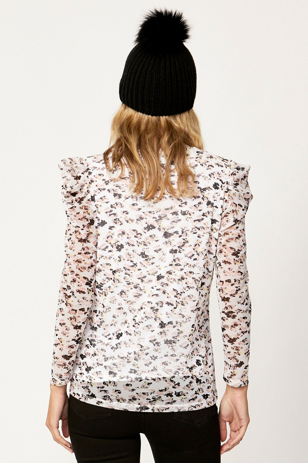 [TEST] Eva Mesh Puff Sleeve Top