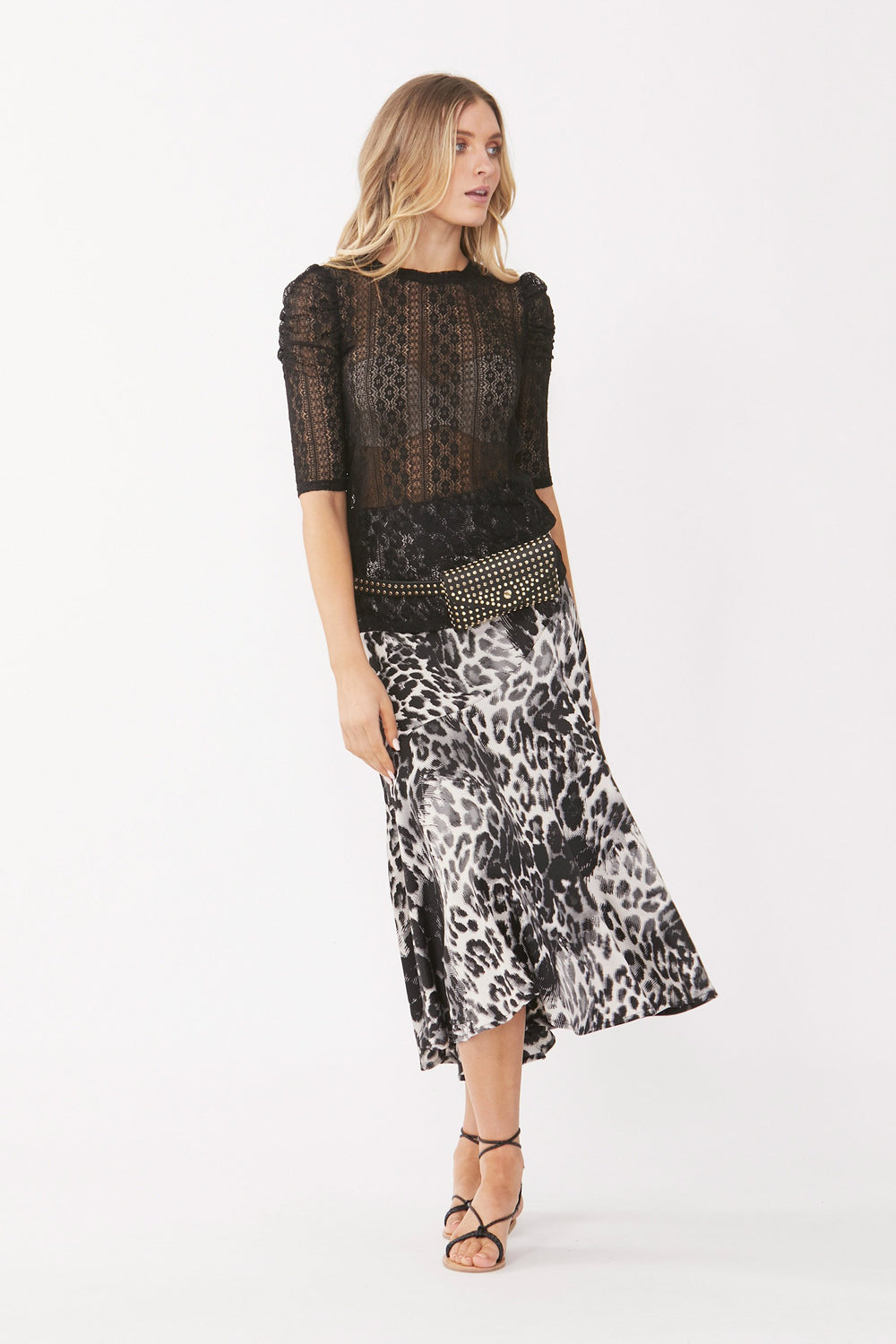 [TEST] Zoya Lace Ruched Sleeve Top