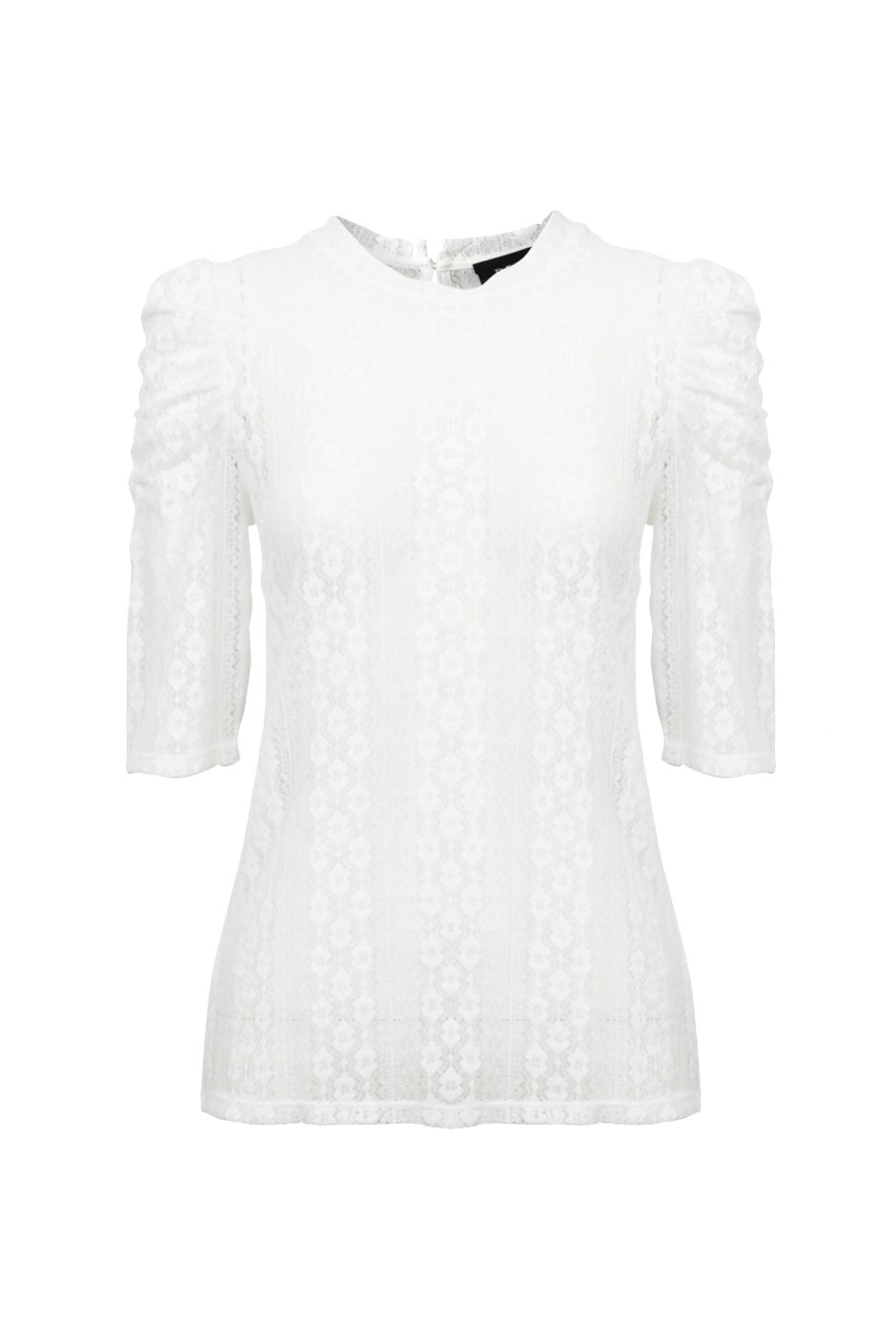 [TEST] Zoya Lace Ruched Sleeve Top