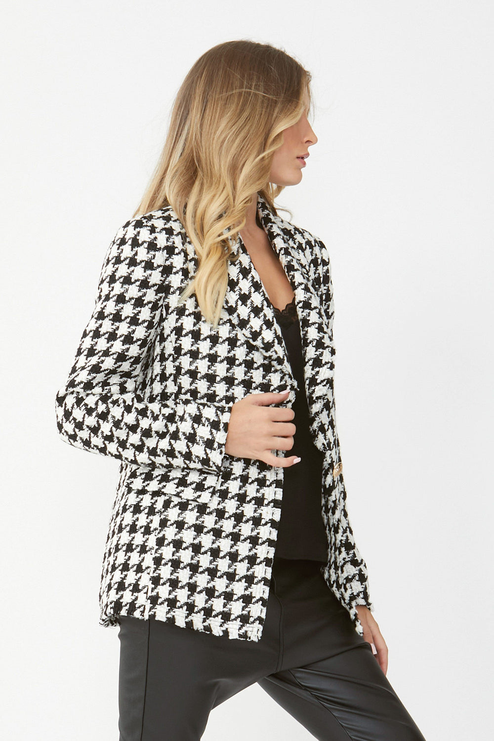 [TEST] Marla Houndstooth Blazer