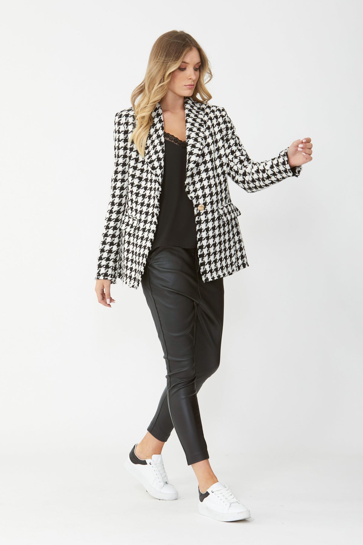 [TEST] Marla Houndstooth Blazer