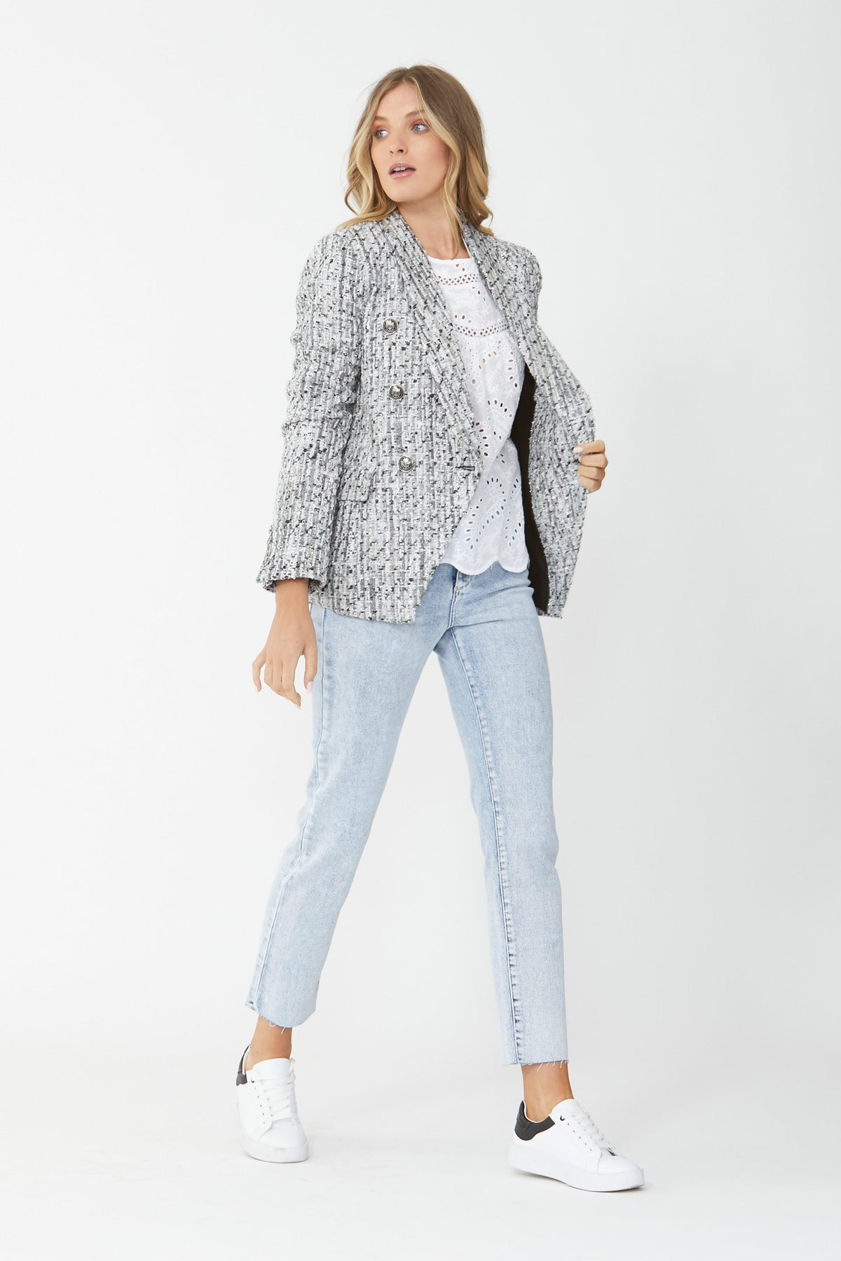 [TEST] Carly Longline Boucle Blazer