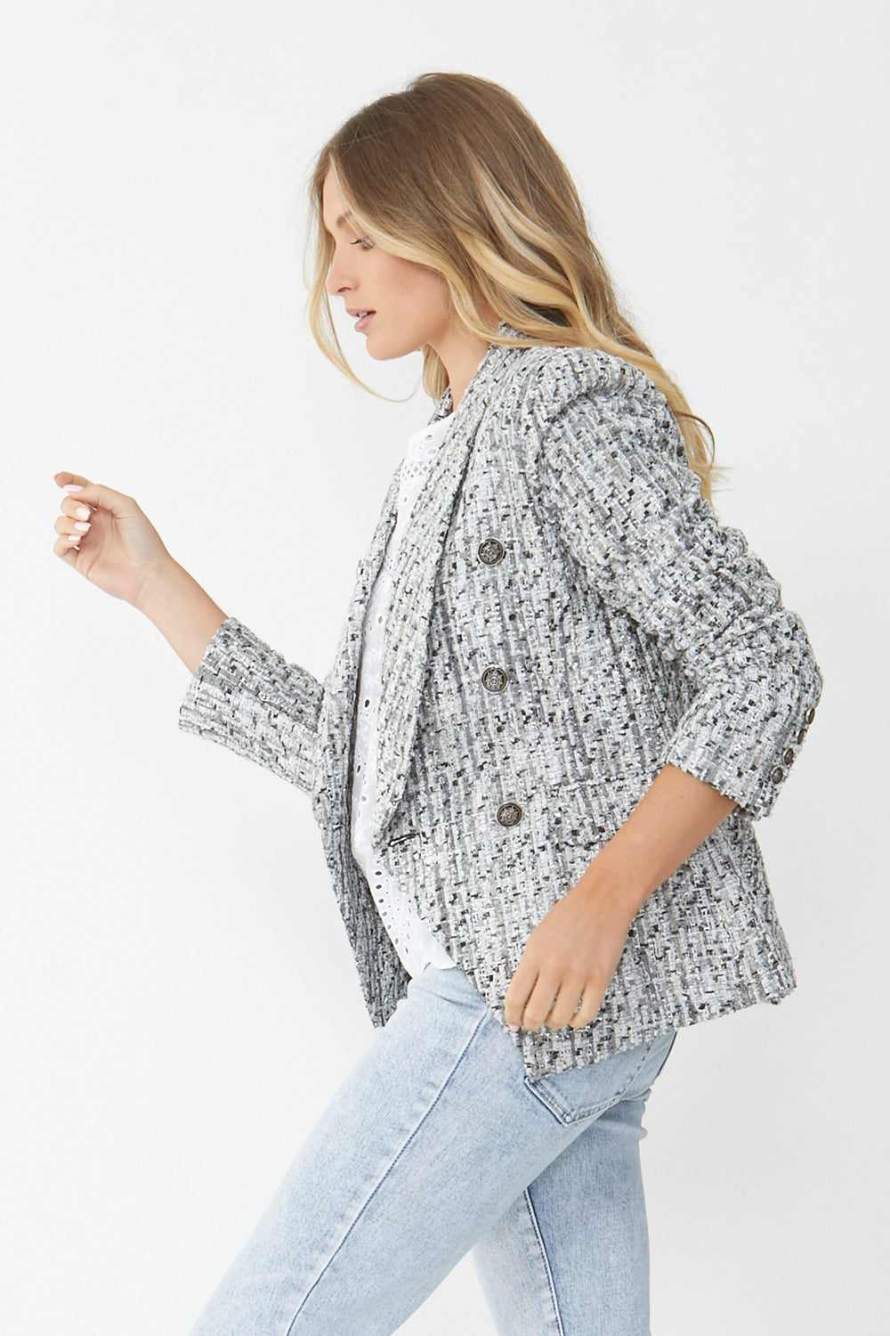 [TEST] Carly Longline Boucle Blazer