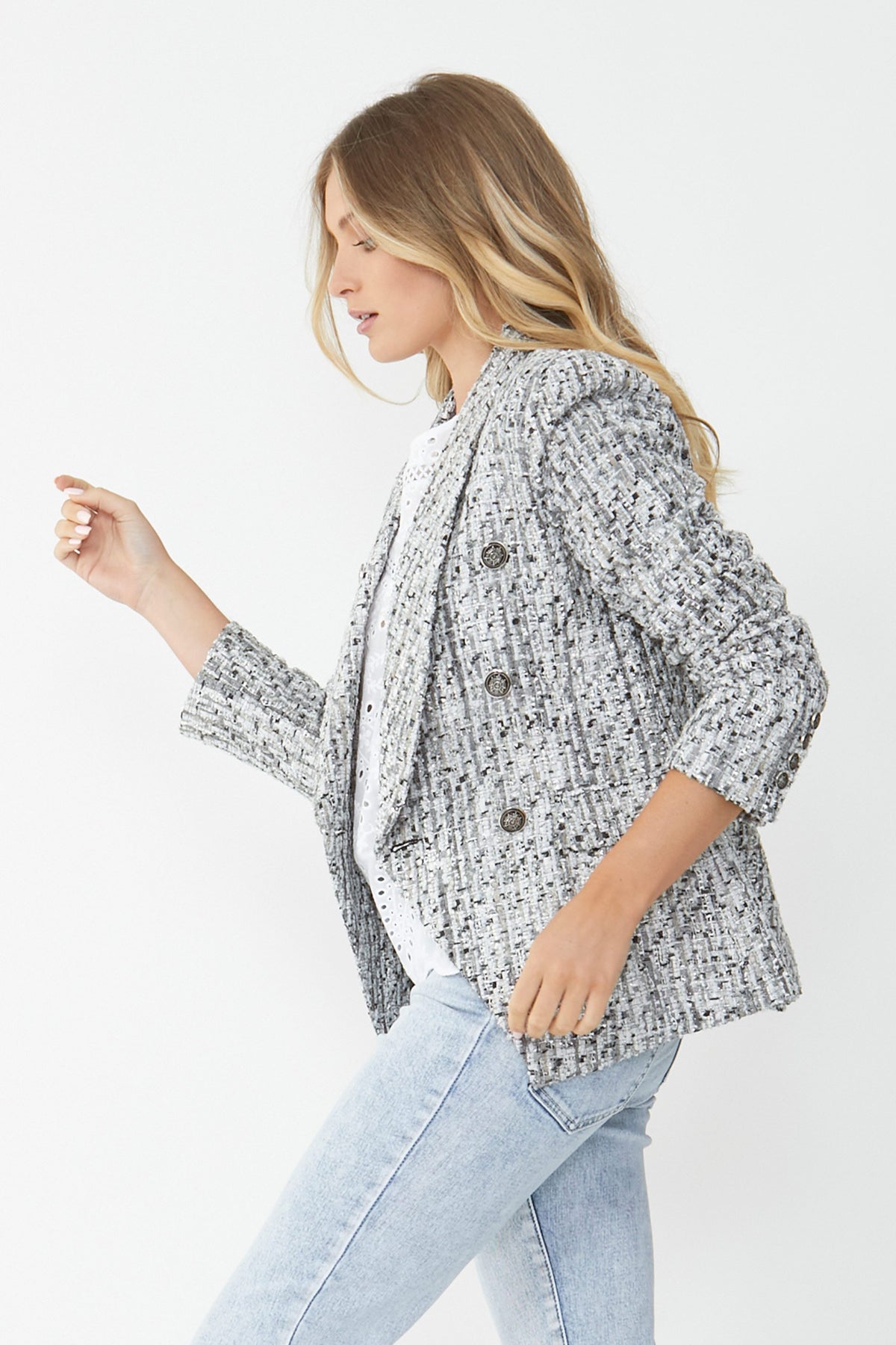 [TEST] Carly Longline Boucle Blazer