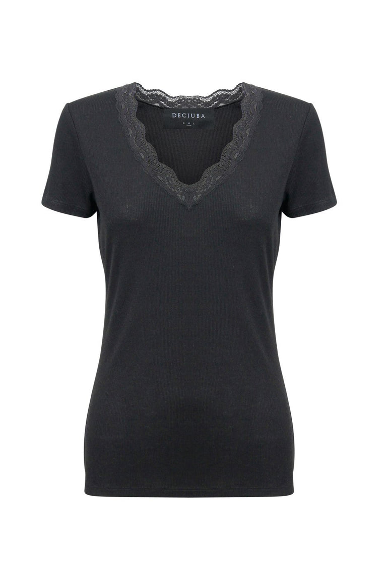 [TEST] Saskia Lace Trim Tee