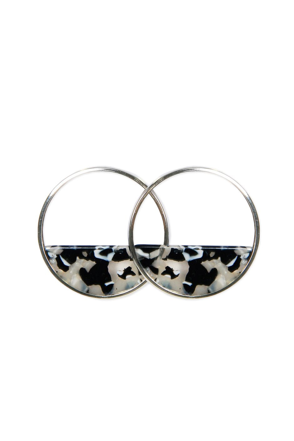 [TEST] Dali Half Resin Circle Earring
