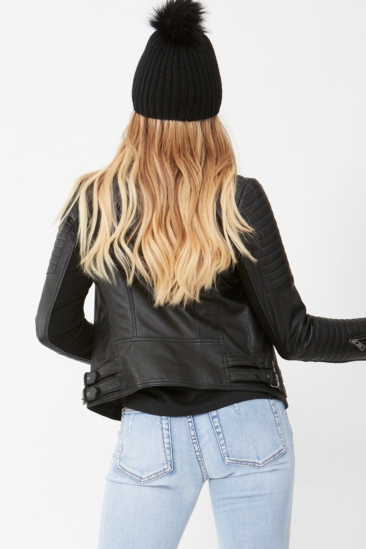 [TEST] Cory Collarless Leather Jacket