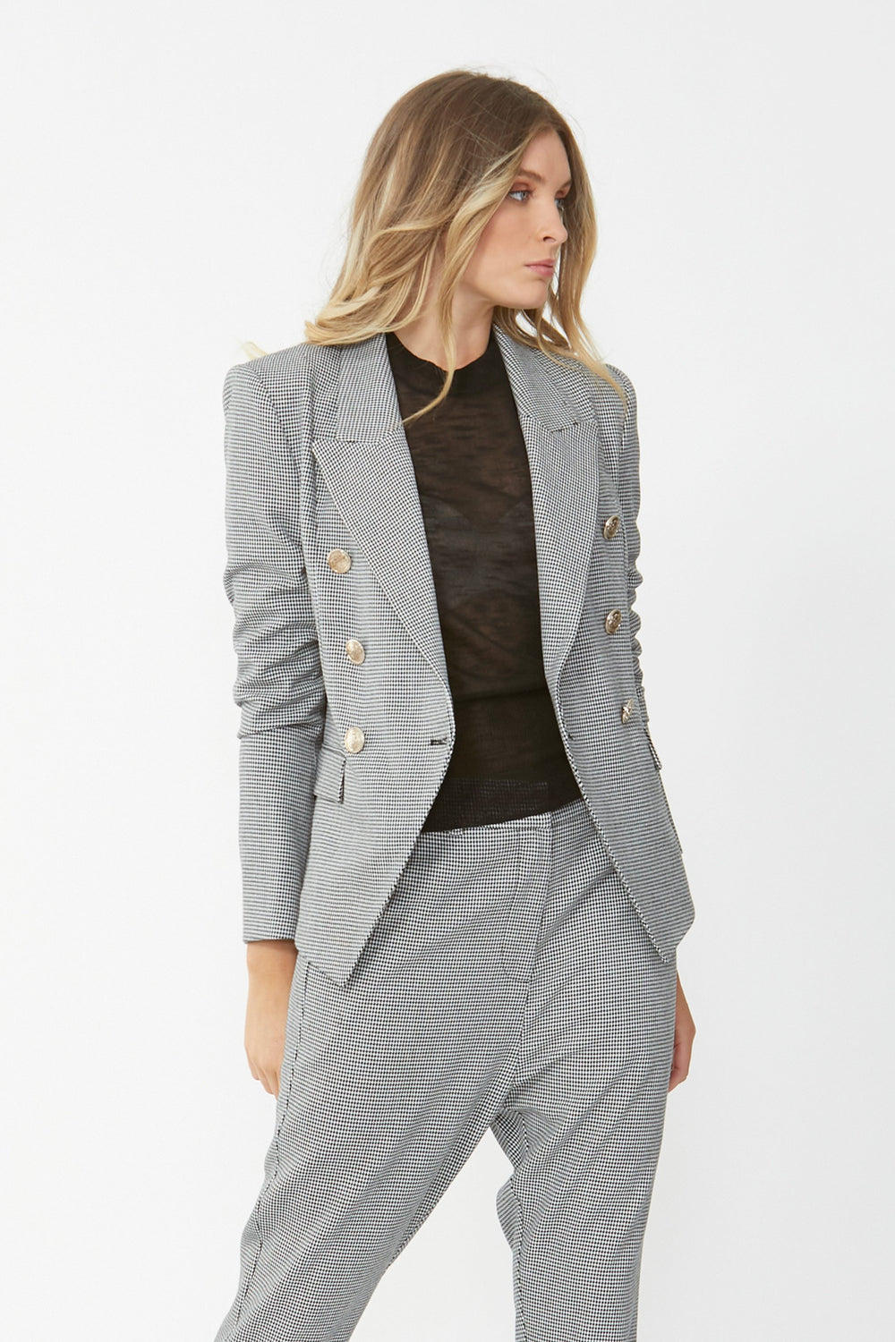 [TEST] Carly Houndstooth Blazer