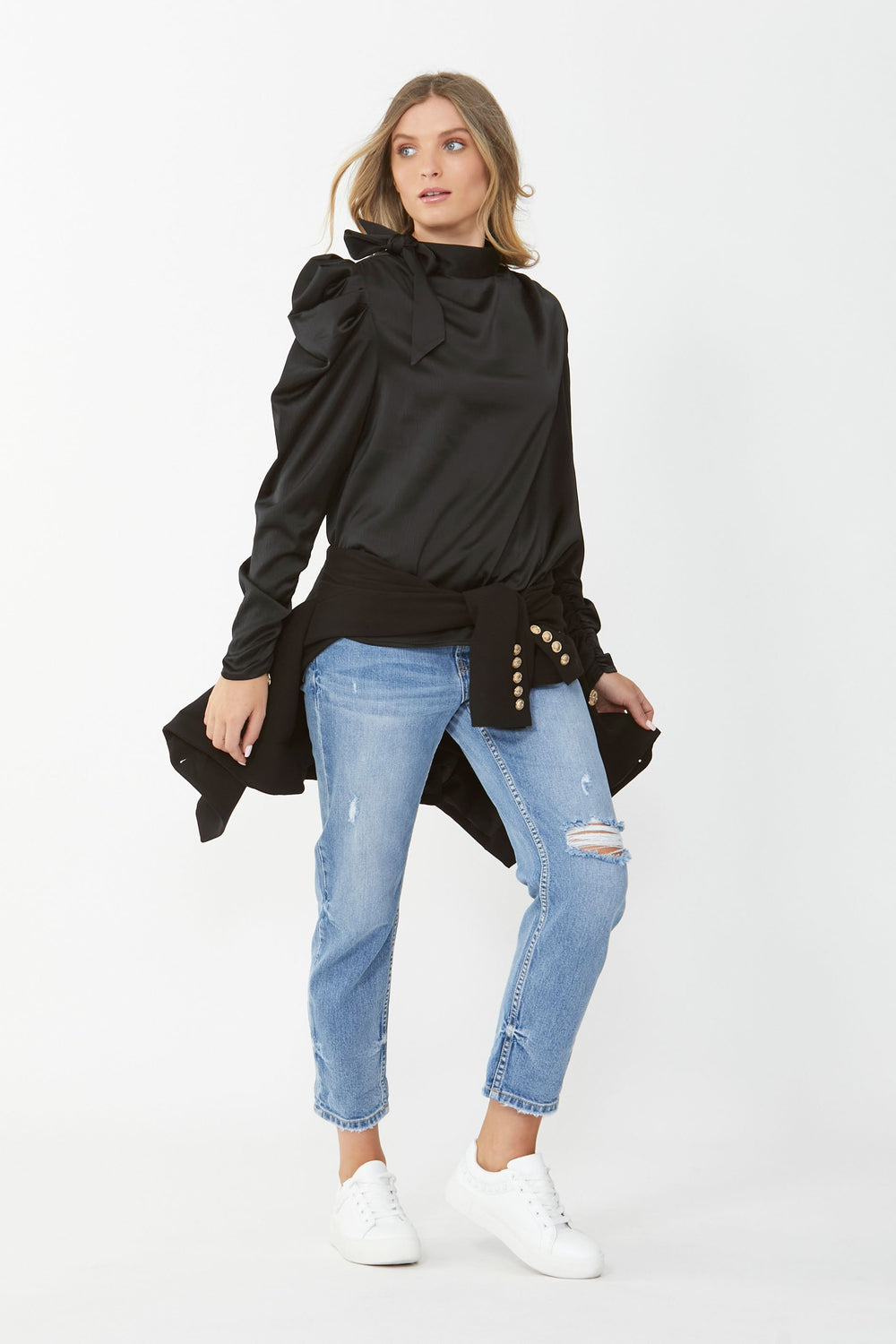 [TEST] Marie Satin Puff Blouse