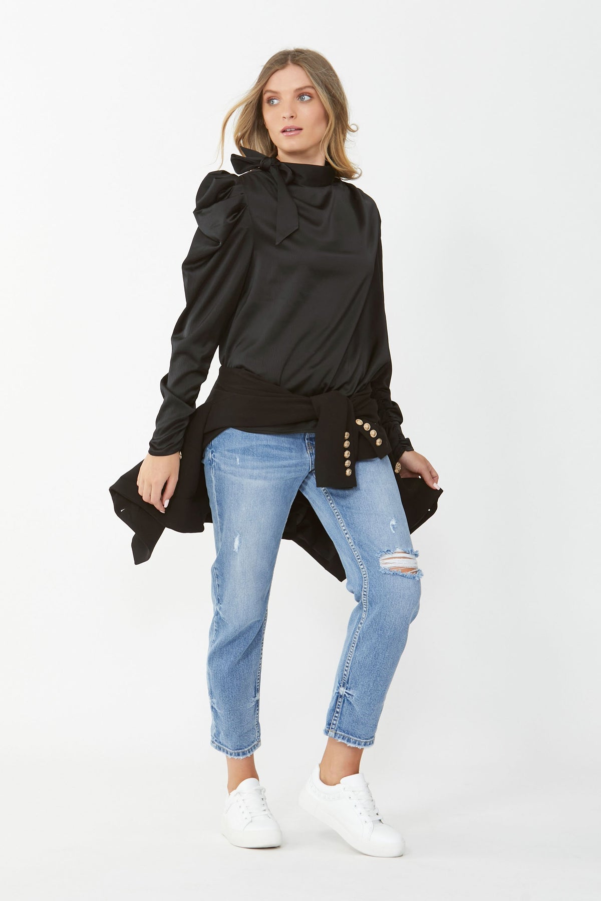 [TEST] Marie Satin Puff Blouse