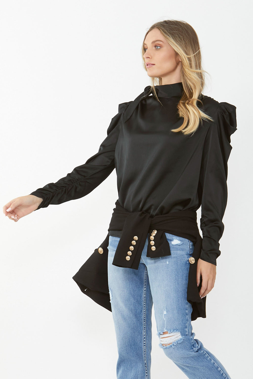 [TEST] Marie Satin Puff Blouse