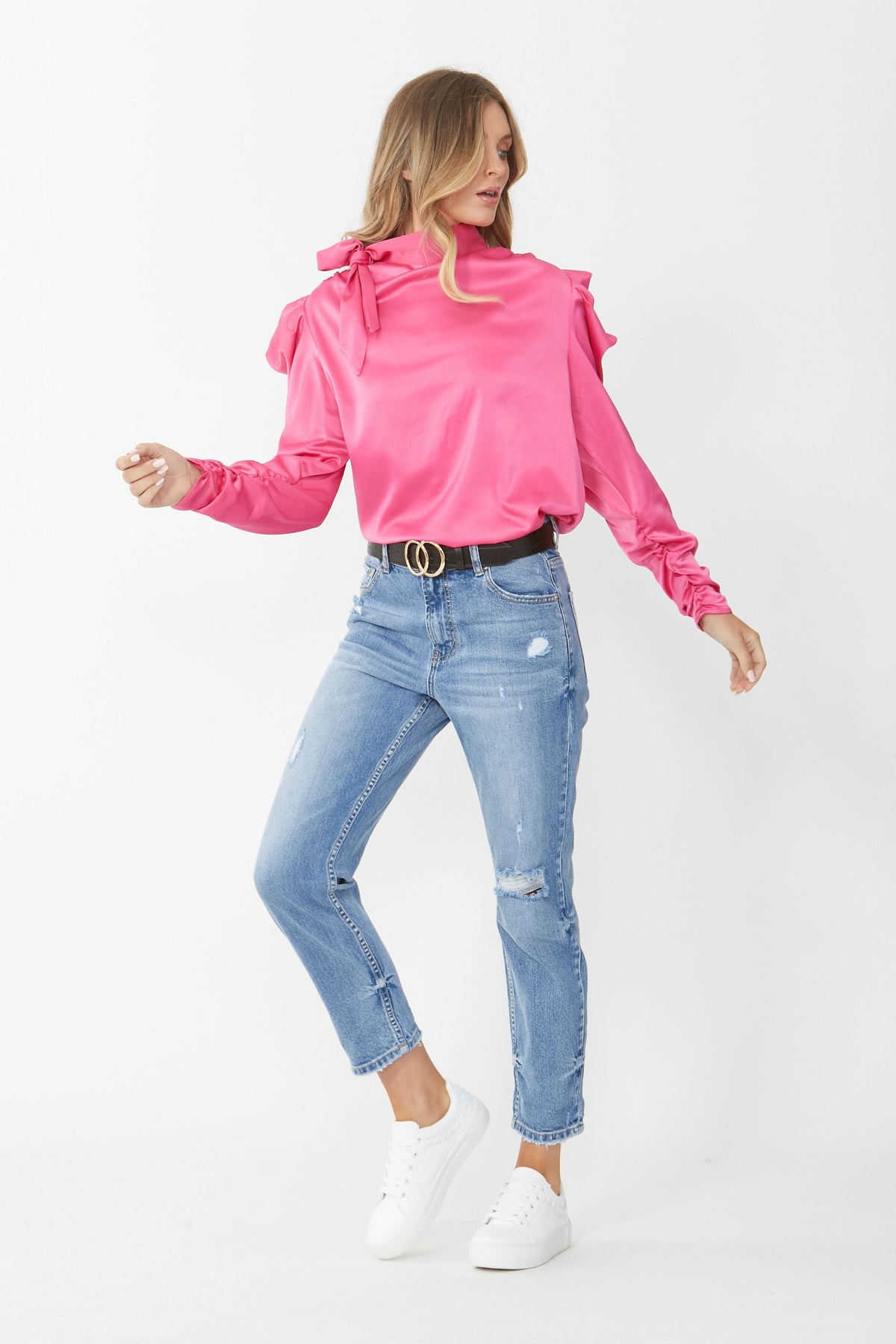 [TEST] Marie Satin Puff Blouse