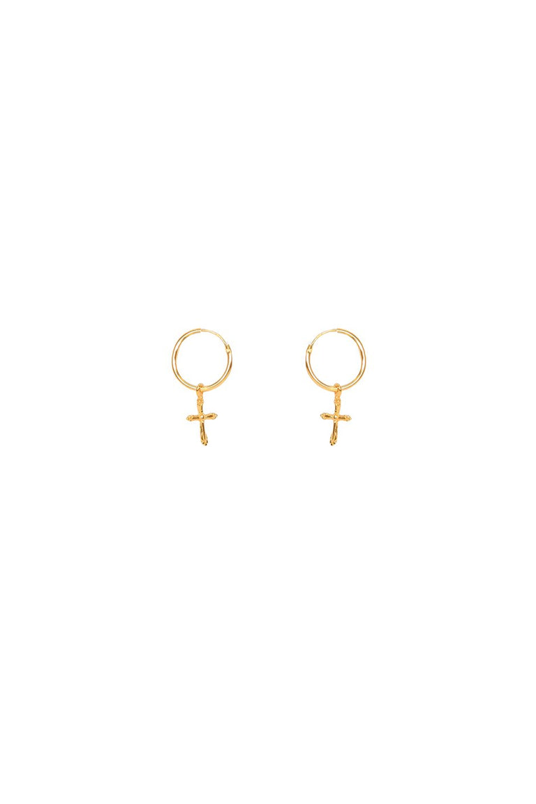 [TEST] Cross Hoop Earrings