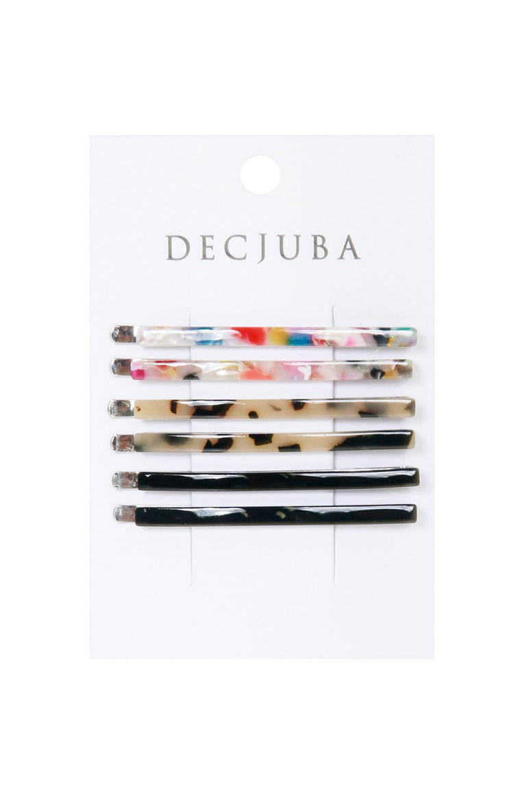 [TEST] Thin Resin Hair Clips 6 Pack