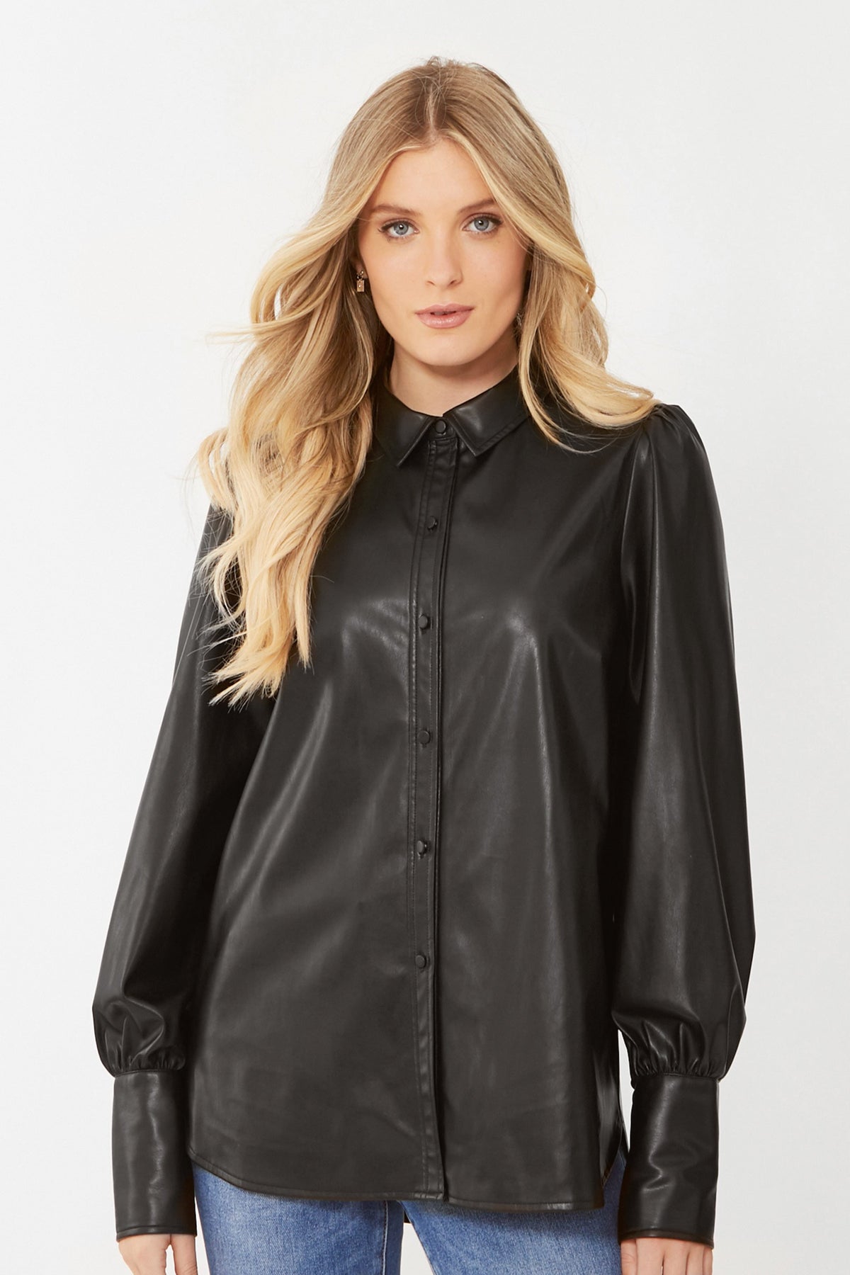 [TEST] Blake Faux Leather Shirt