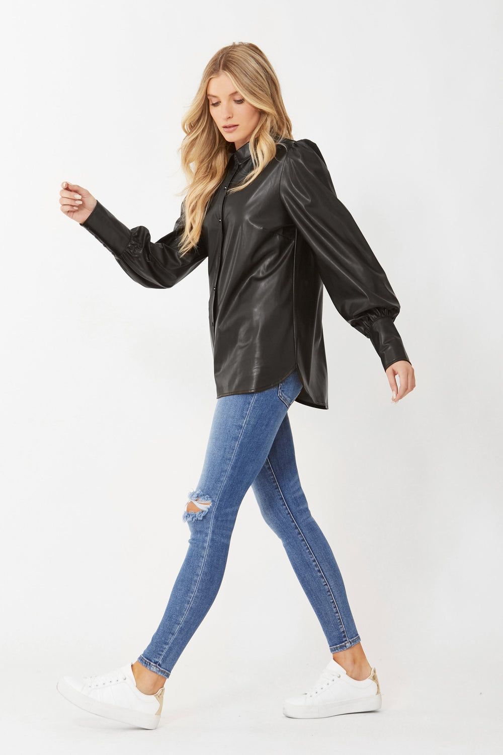 [TEST] Blake Faux Leather Shirt