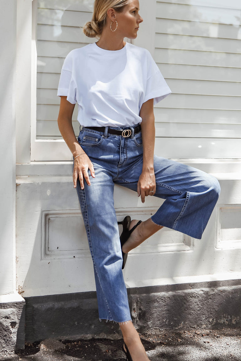 [TEST] Oxford Wide Leg Crop Jean