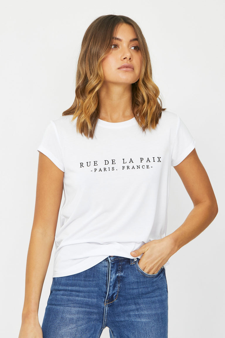 [TEST] Rue De La Paix Embroidered Tee
