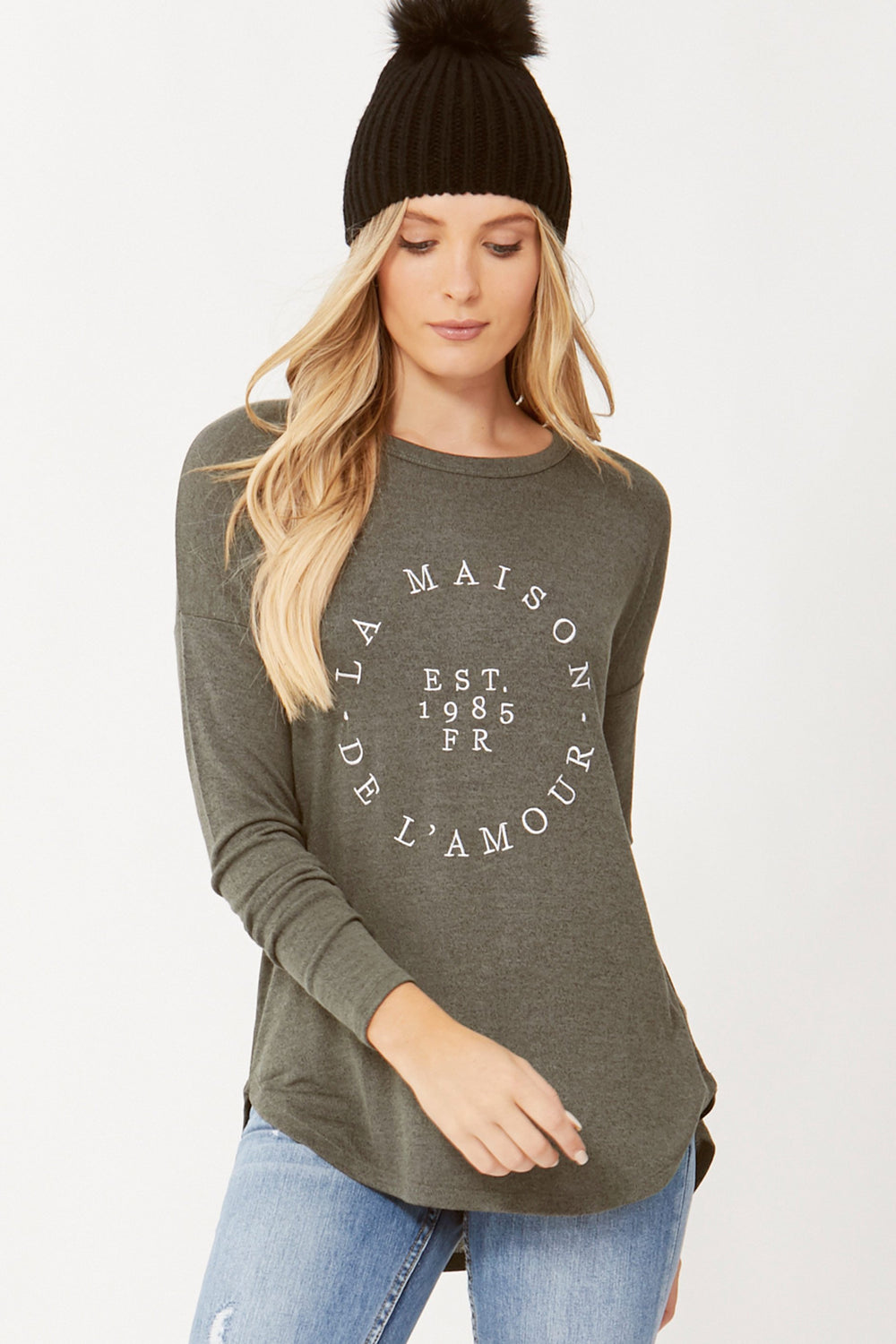 [TEST] Hattie Text Long Sleeve Tee