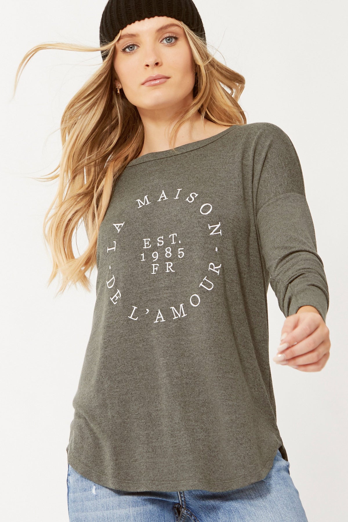 [TEST] Hattie Text Long Sleeve Tee