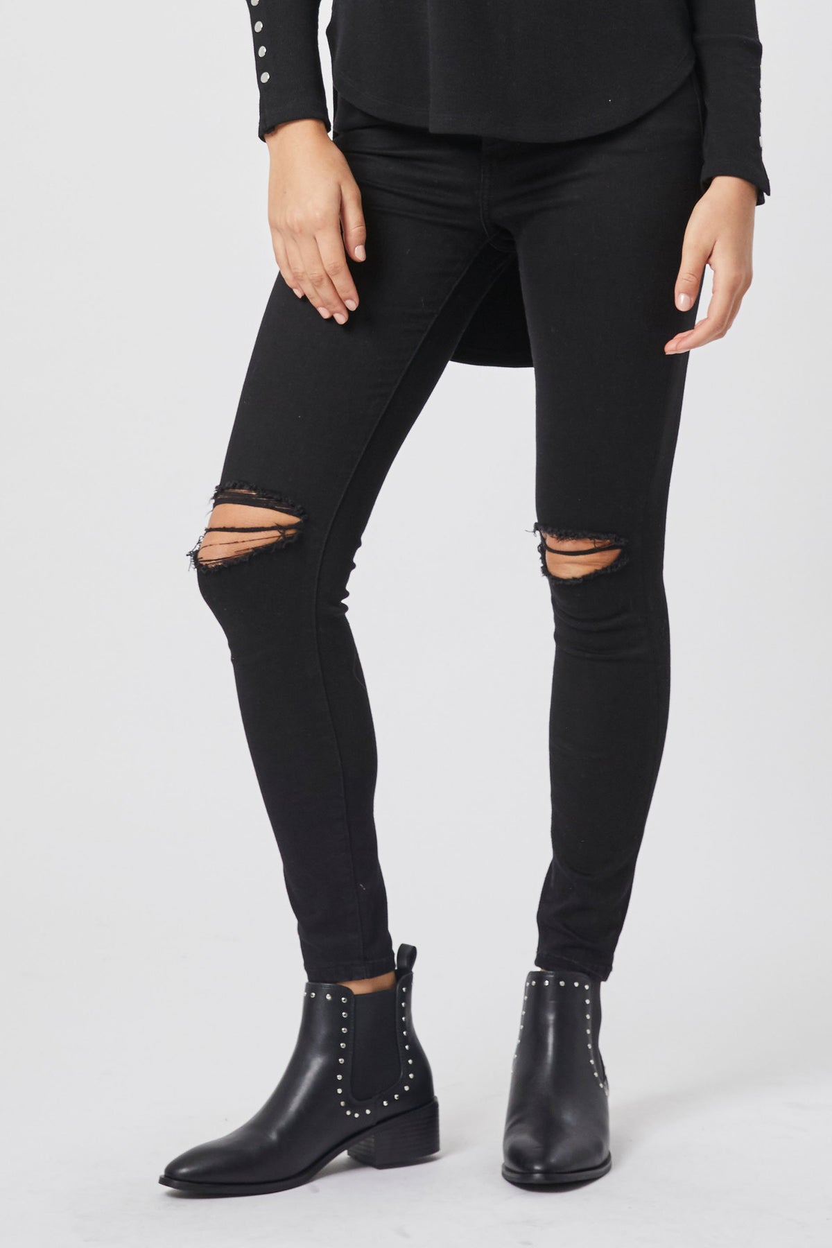 [TEST] Evie Distressed High Rise Jean