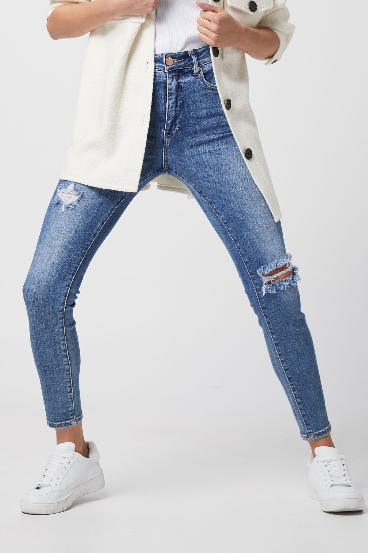 [TEST] Evie Distressed High Rise Jean