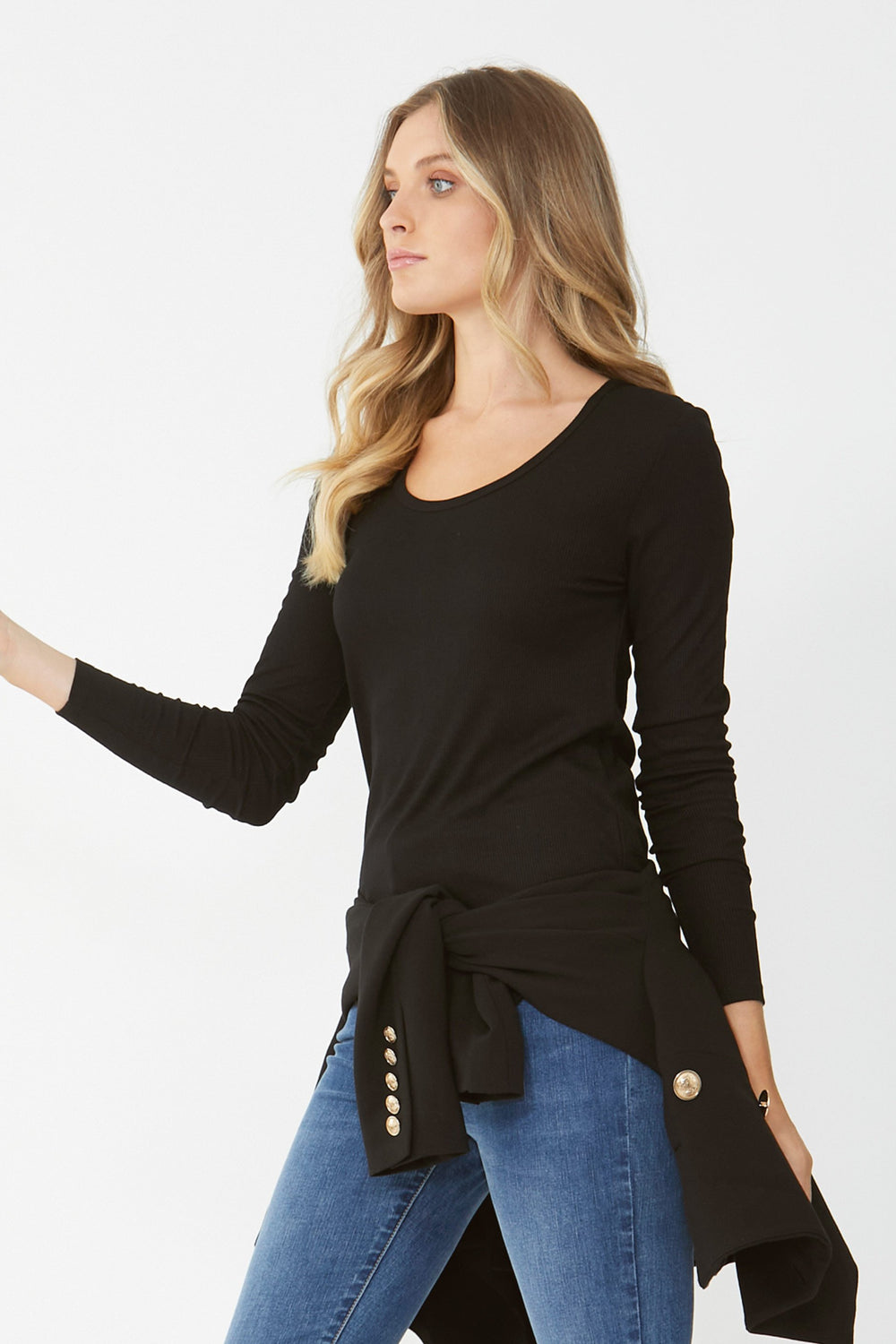 [TEST] Carla Long Sleeve Rib Tee