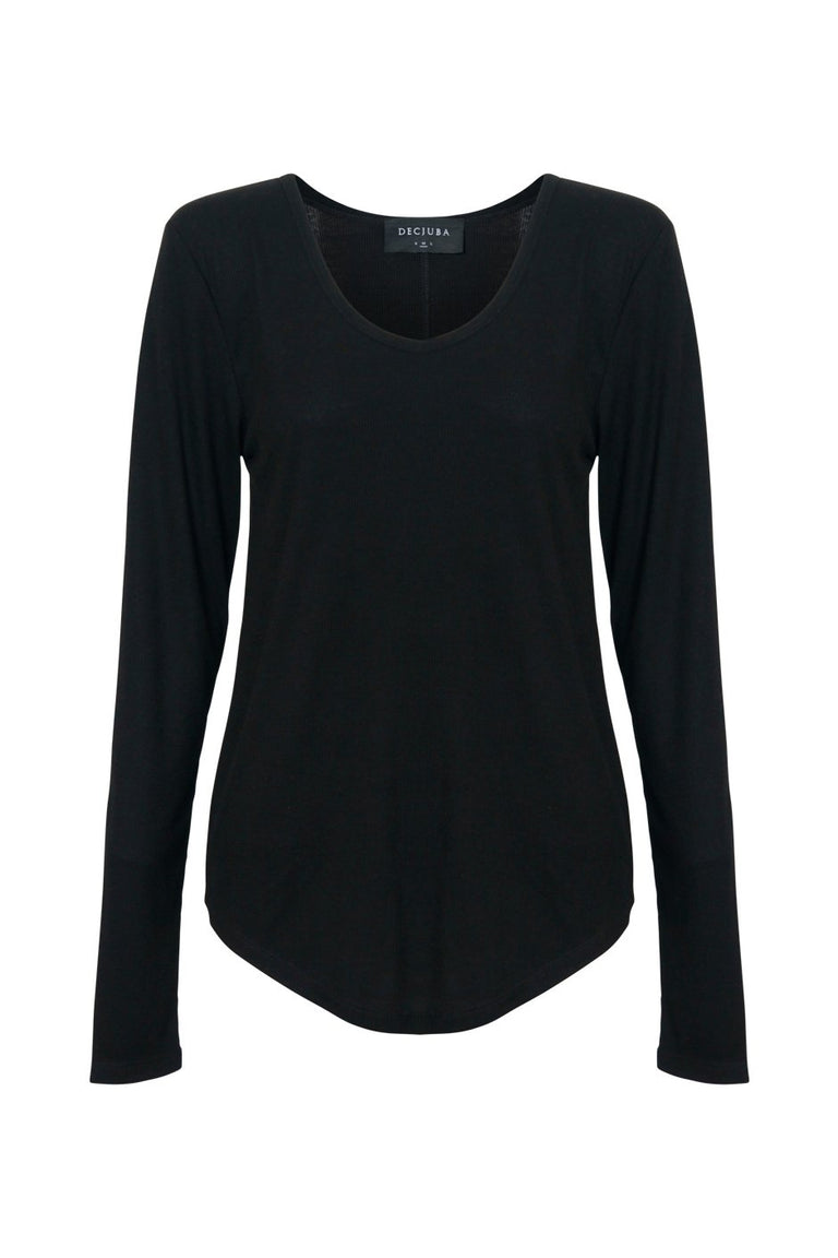 [TEST] Carla Long Sleeve Rib Tee