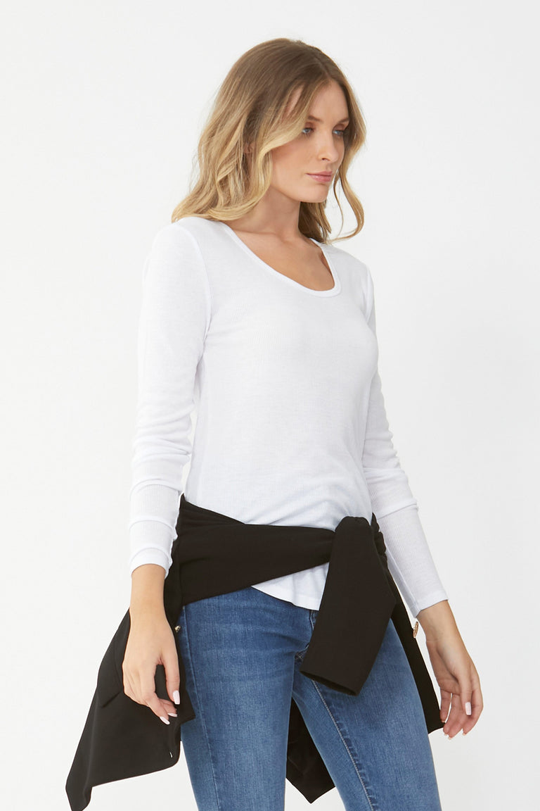 [TEST] Carla Long Sleeve Rib Tee