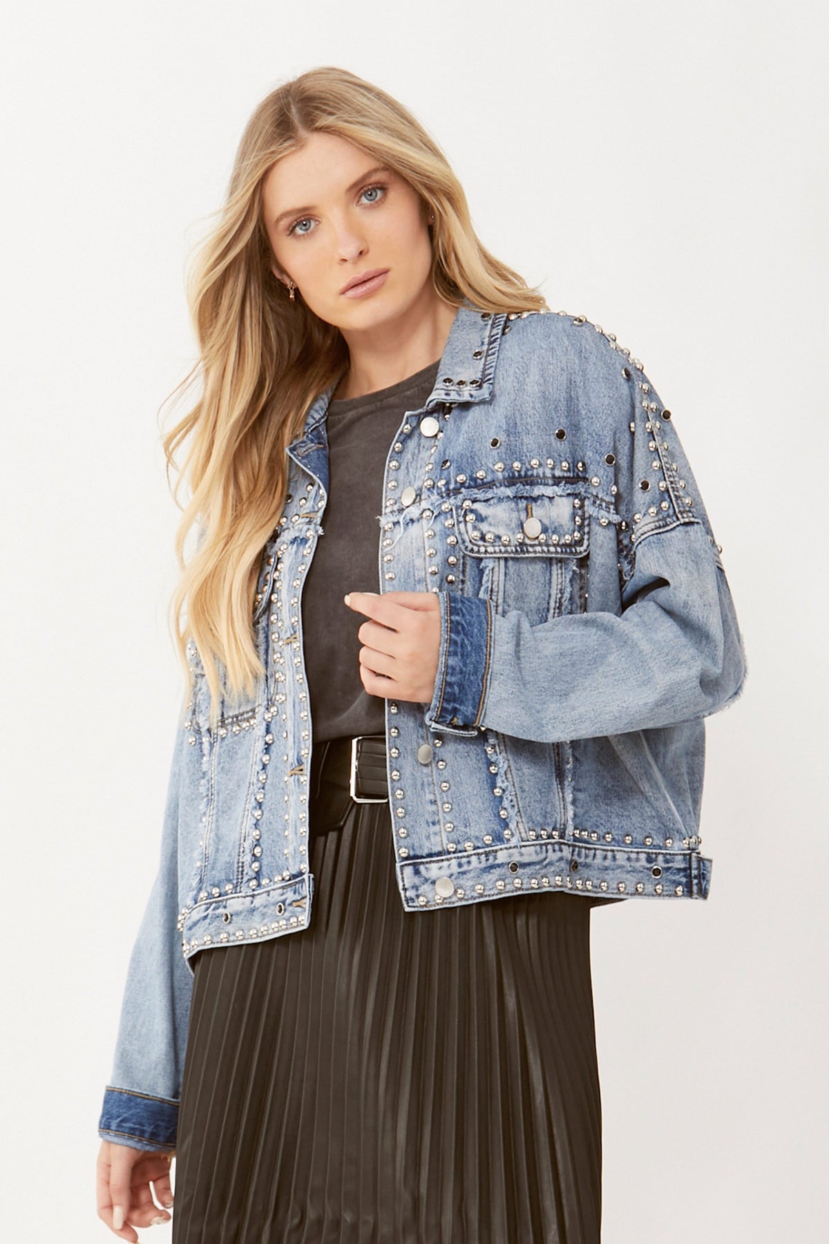[TEST] Studded Oversized Jacket
