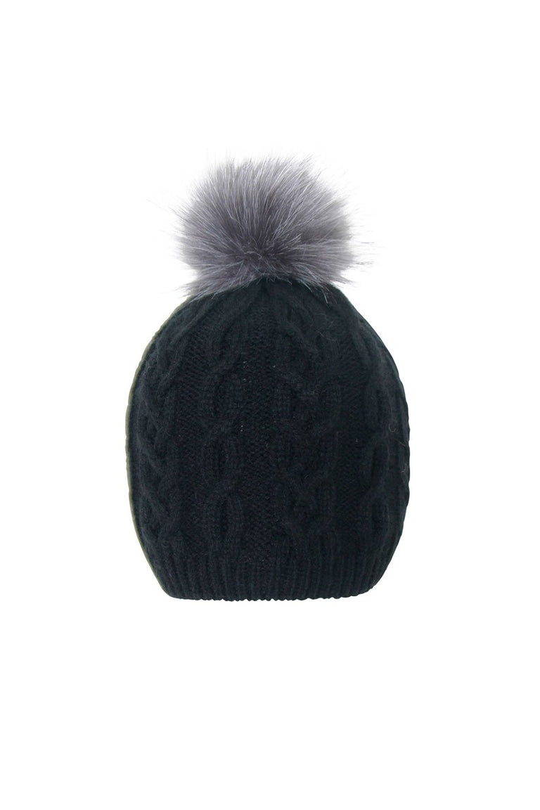 [TEST] Cable Knit Single Pom Beanie
