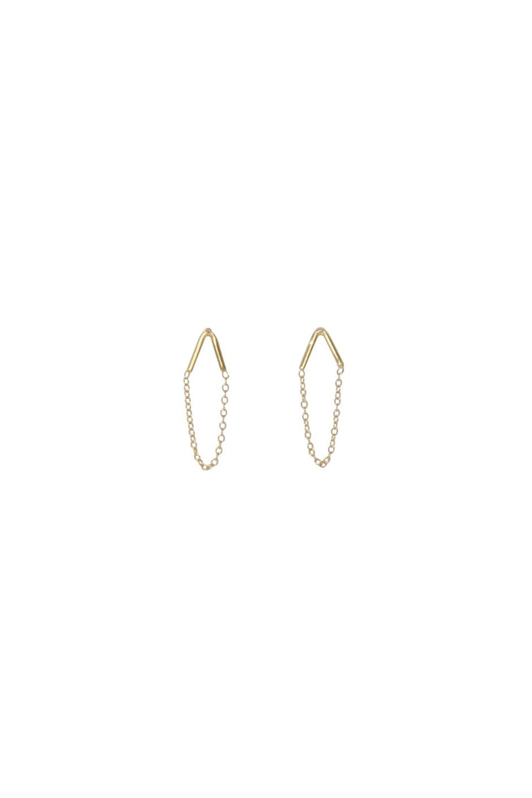 [TEST] Triangle Chain Stud Earrings