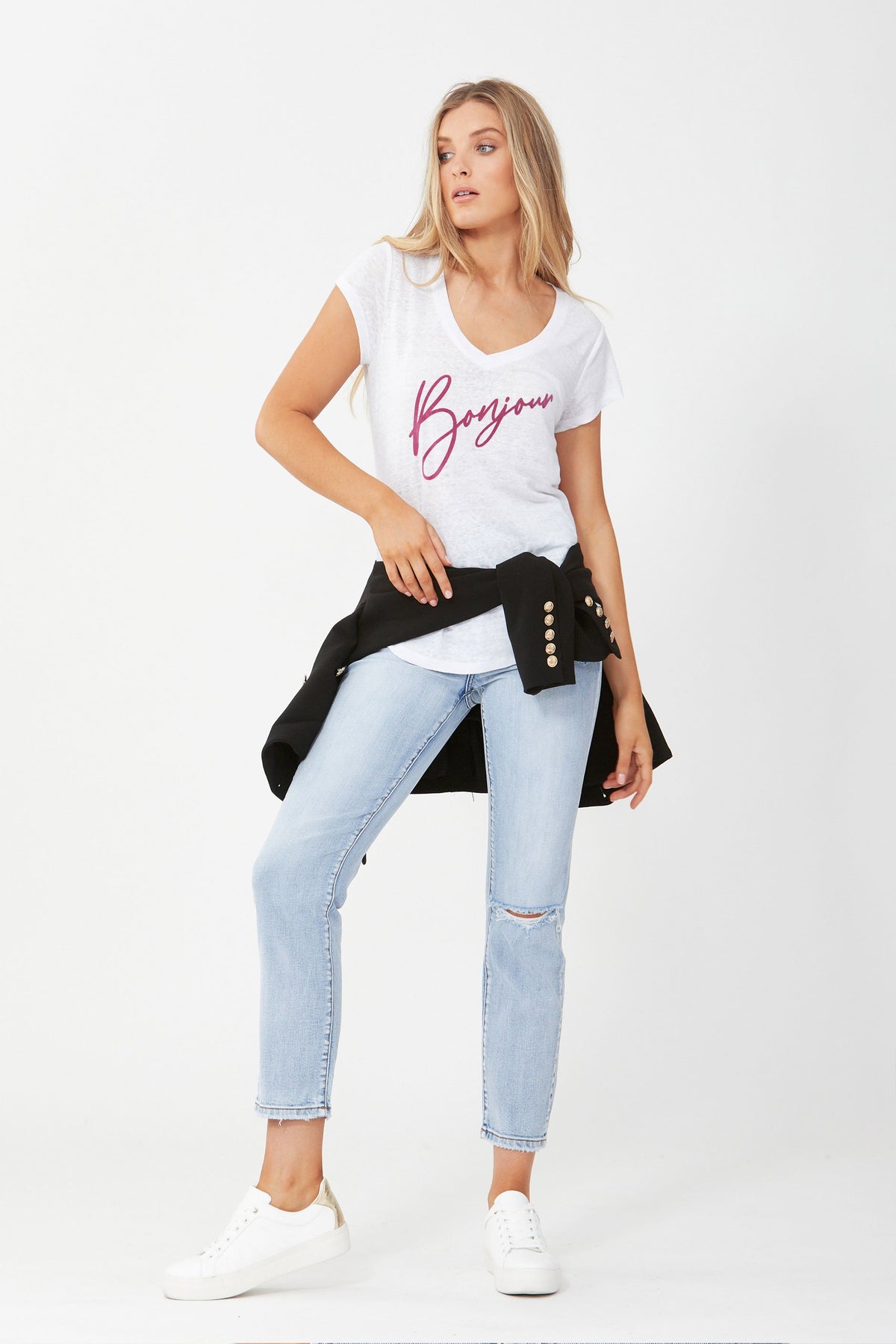[TEST] Bonjour Flocked Tee