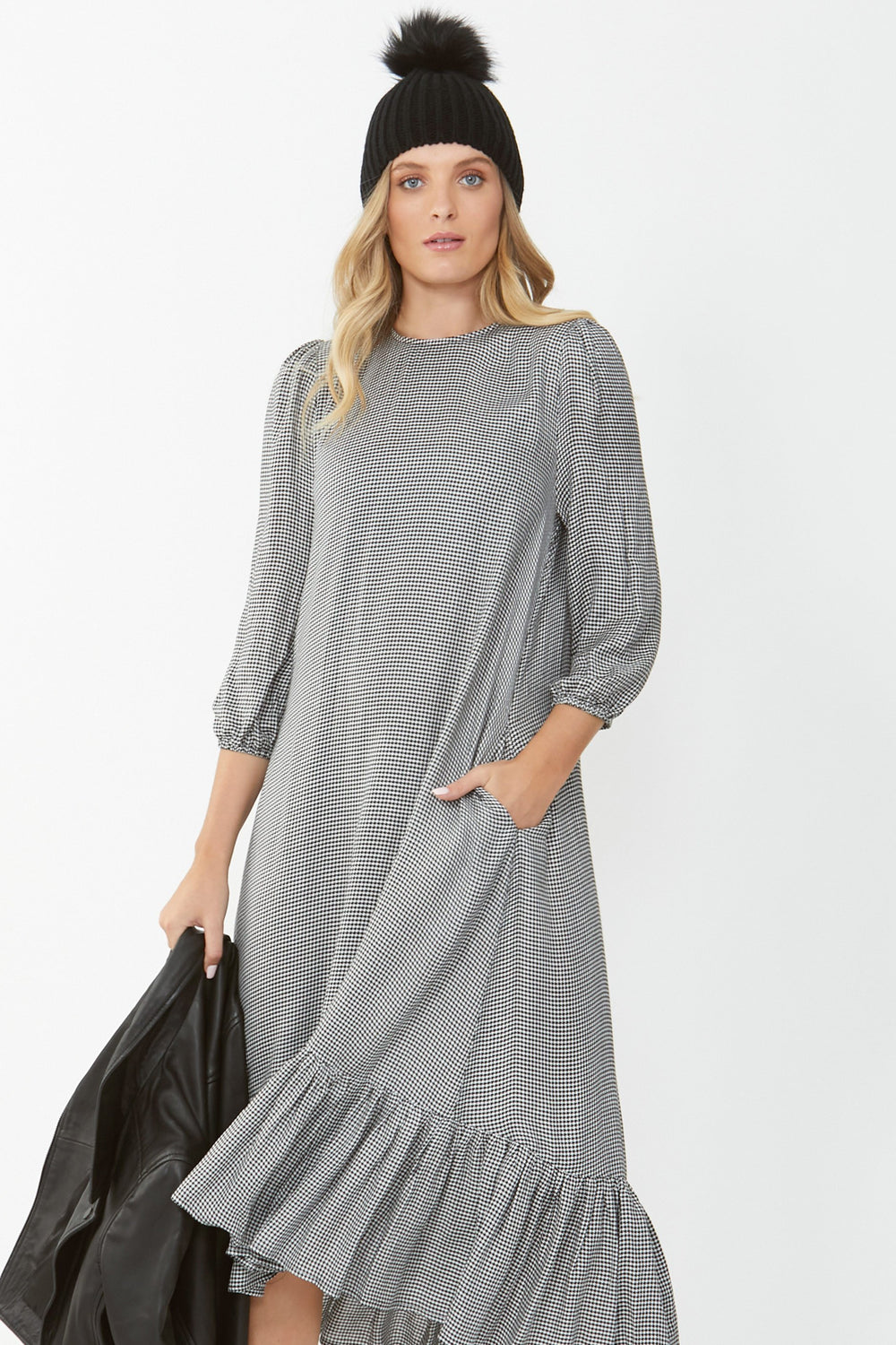 [TEST] Lucille Check Midi Dress
