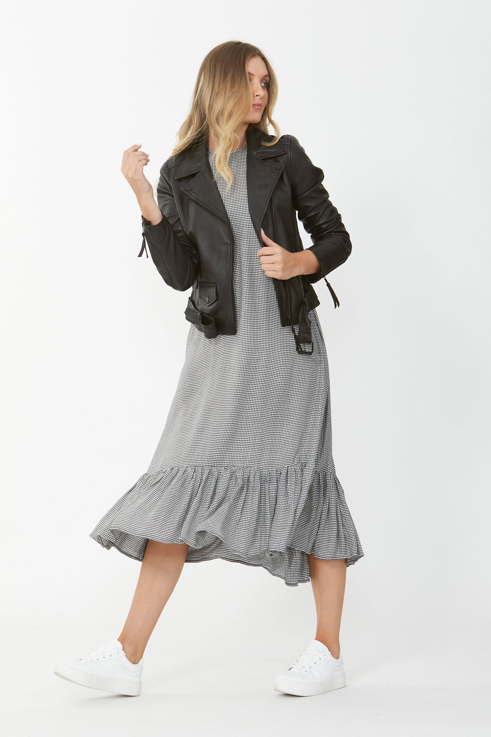 [TEST] Lucille Check Midi Dress