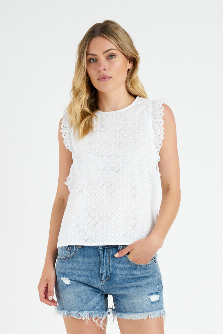 [TEST] Annika Broderie Top