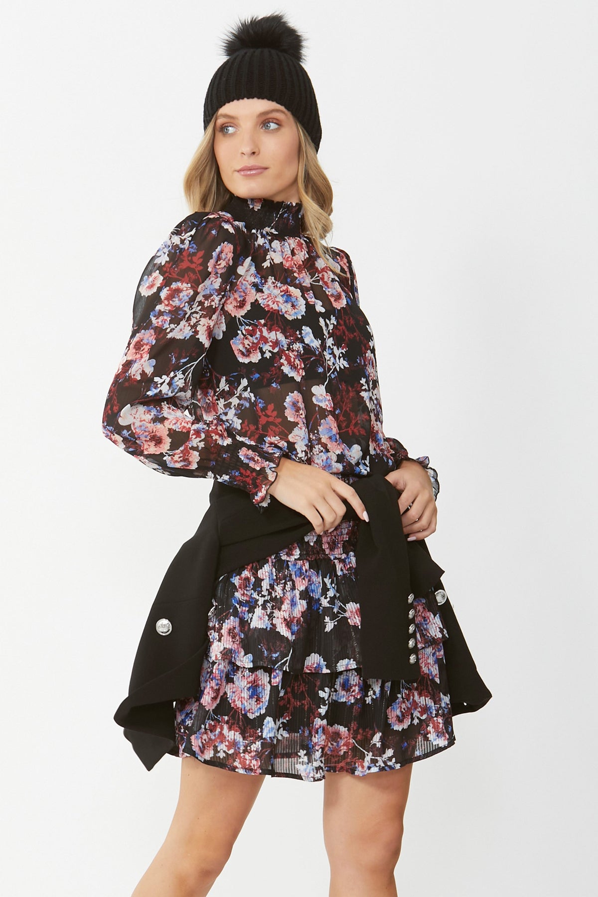 [TEST] Mini Shirred Ruffle Skirt