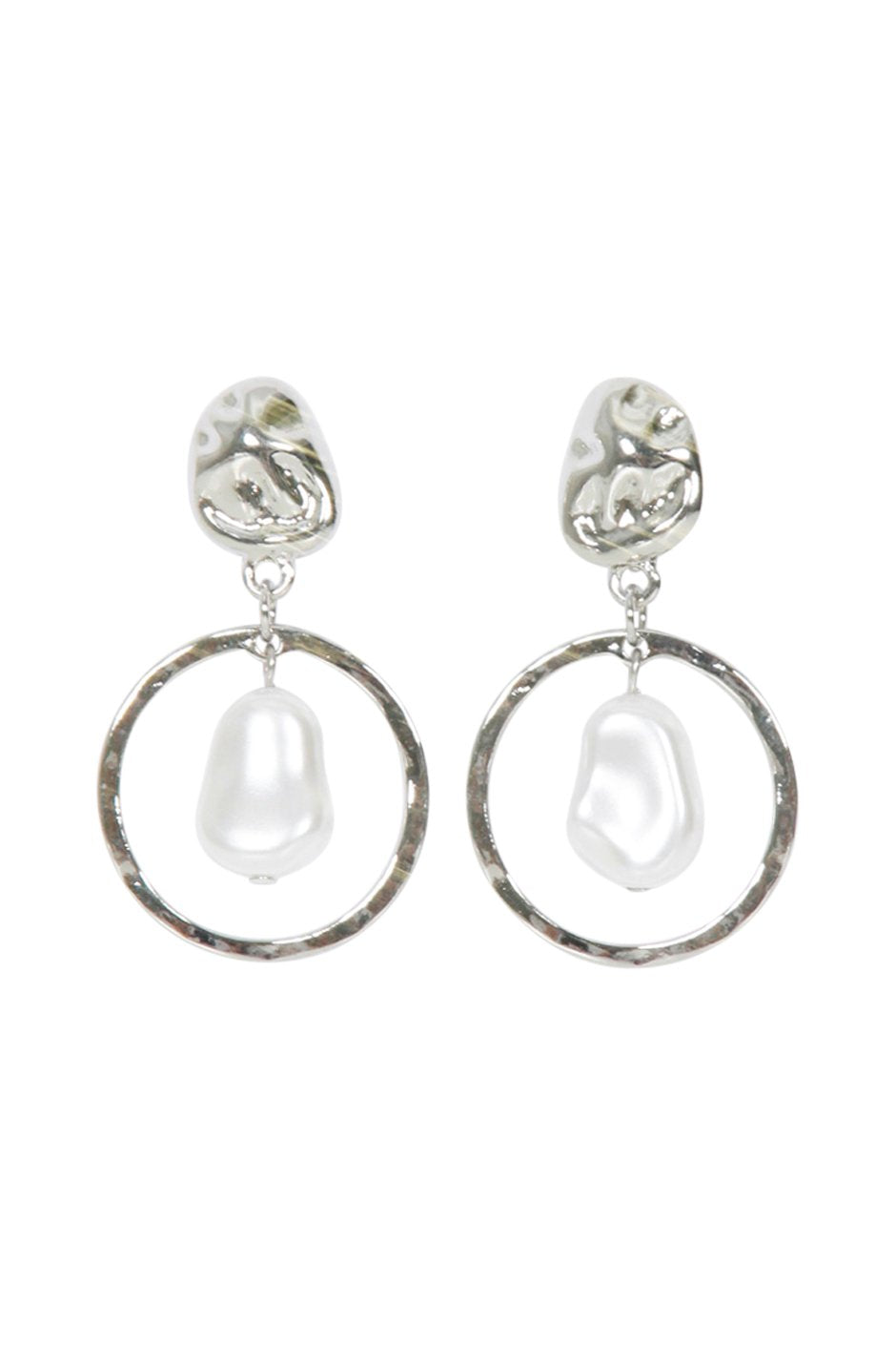 [TEST] Eloise Pearl Circle Earrings