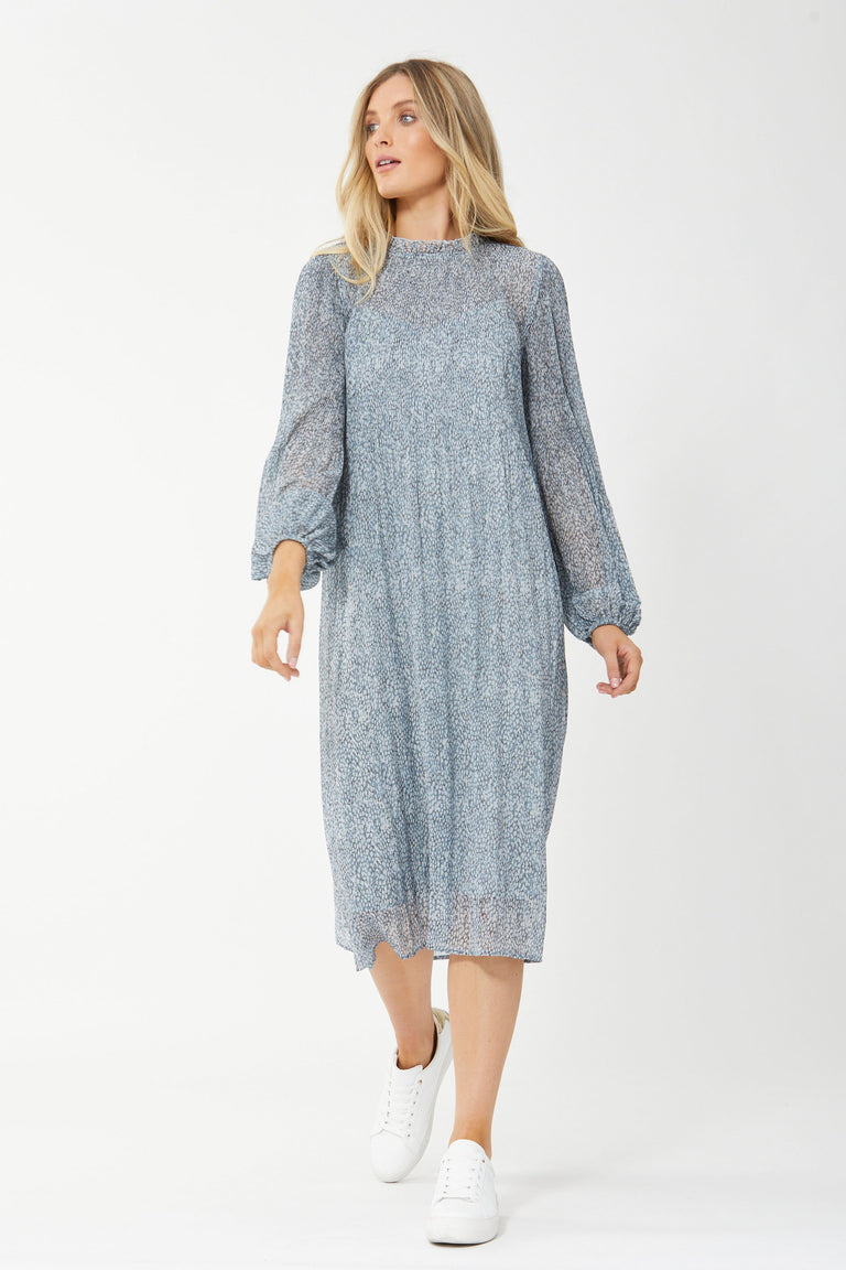 [TEST] Viktoria Pleated Midi Dress
