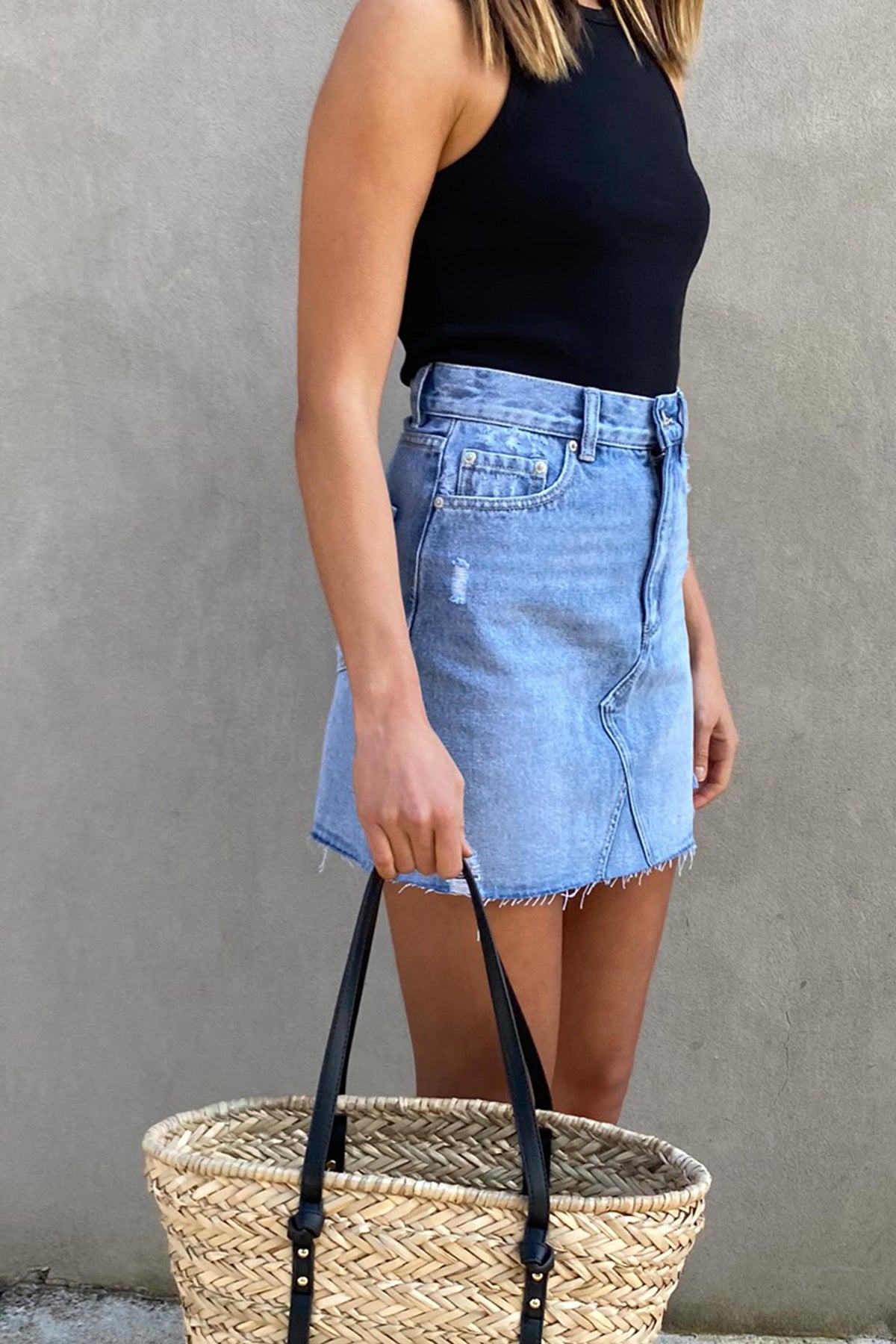 [TEST] Brooke Rigid Denim Skirt