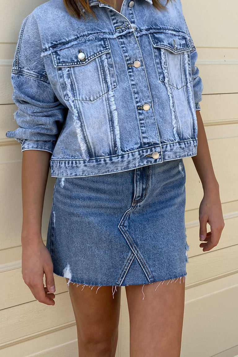 [TEST] Brooke Rigid Denim Skirt