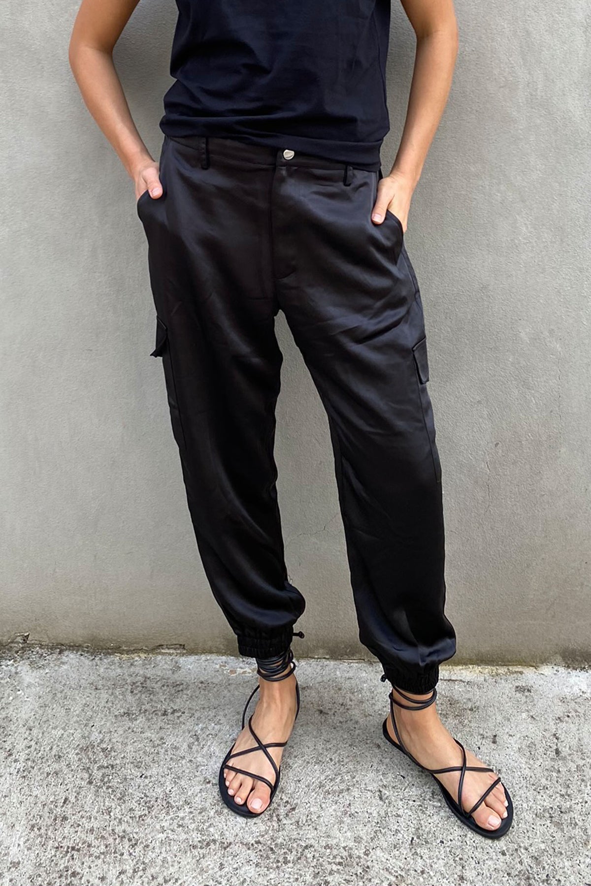 [TEST] Leah Satin Cargo Pant