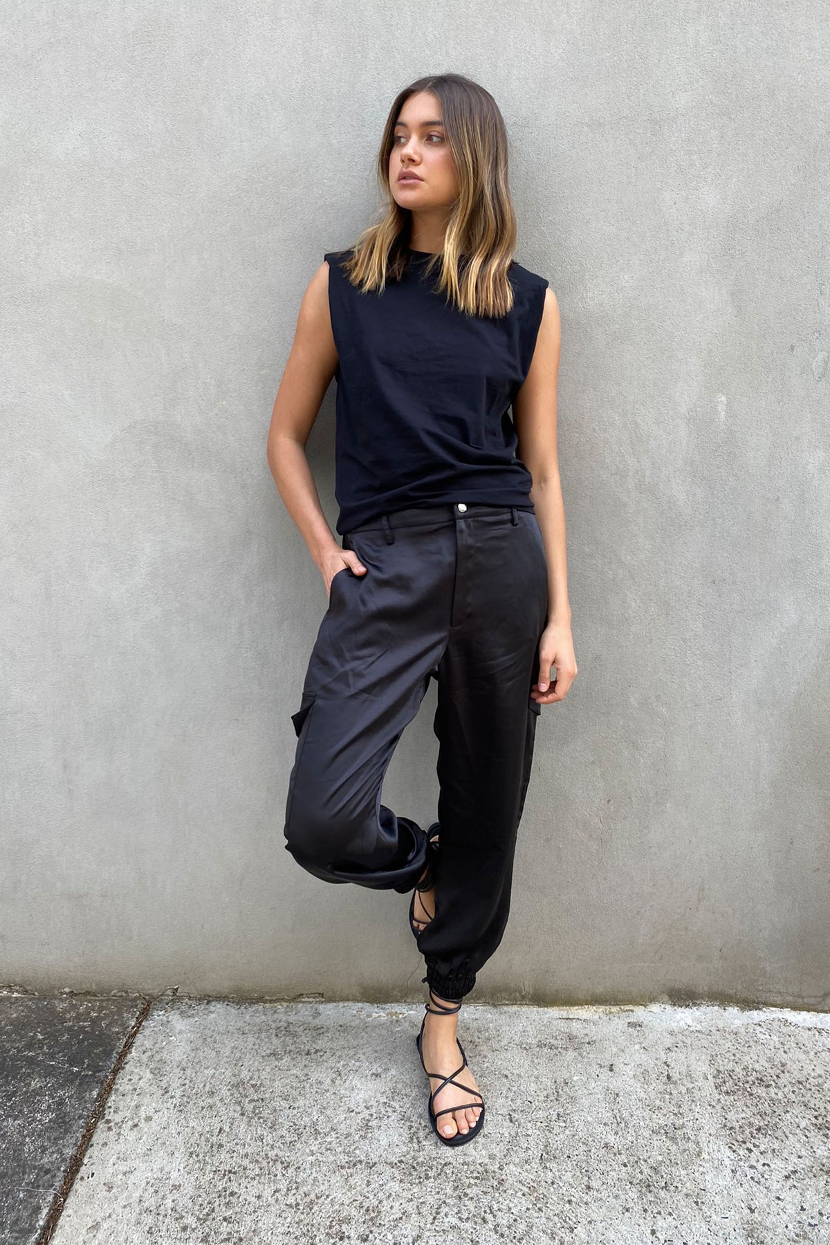 [TEST] Leah Satin Cargo Pant