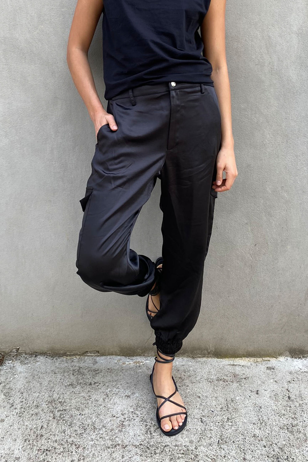 [TEST] Leah Satin Cargo Pant