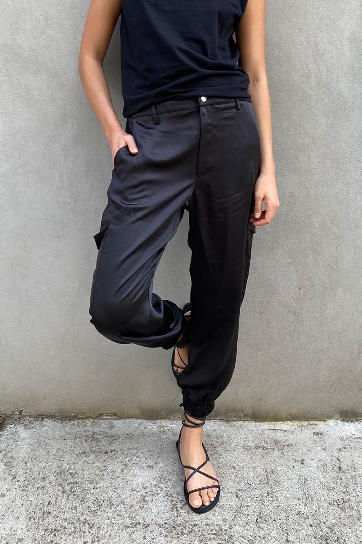 [TEST] Leah Satin Cargo Pant